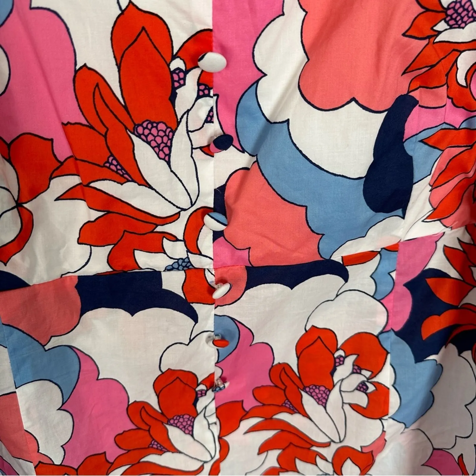 ModCloth x Barbie Retro Print Babydoll Dress NEW 26W Cloud Floral - Image 4