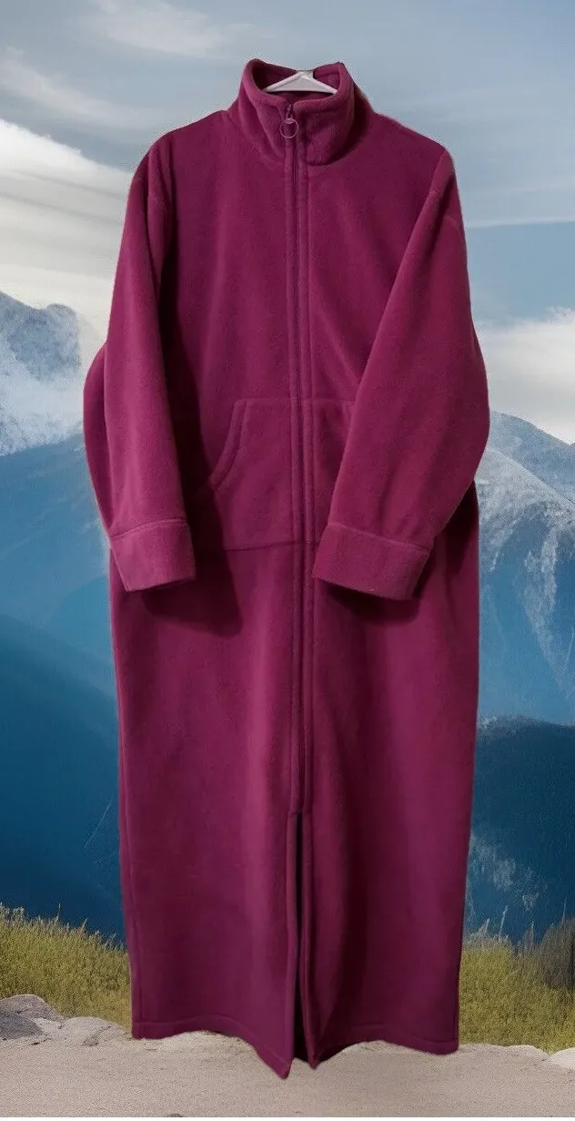 VTG 80s Studio by Valerie Stevens grandma House Coat robe L Kangaroo Pocket Pink Size undefined - Image 1