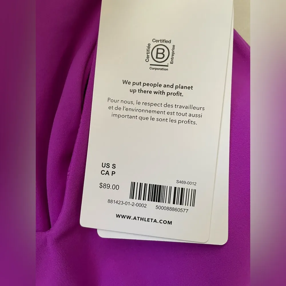 NWT Athleta Transcend Bodysuit Size Small Purple Color - Image 7
