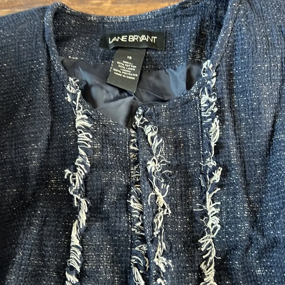 LANE BRYANT Cropped Blazer Jacket Size 18 - Image 11