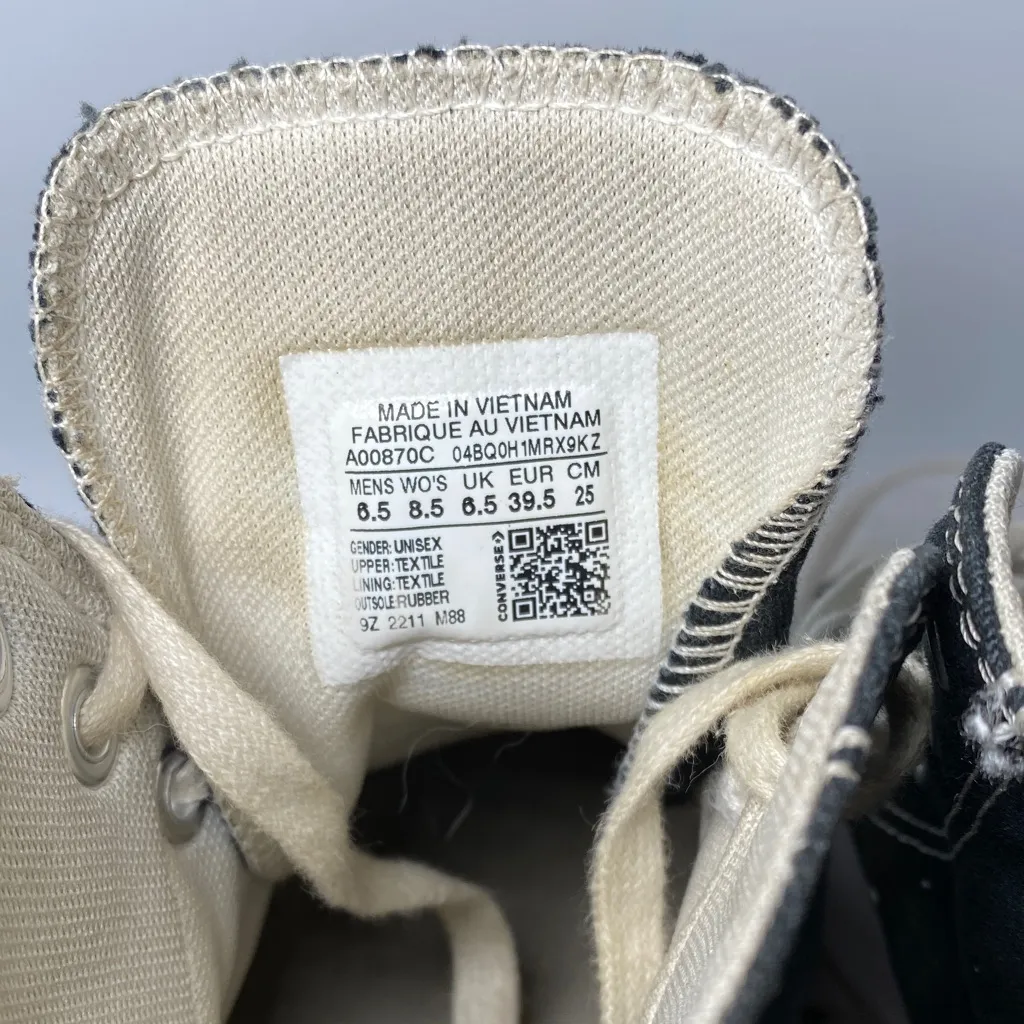 Converse Chuck Taylor All Star Black & White Platform High-Tops Women 8.5 (M6.5) - Image 4