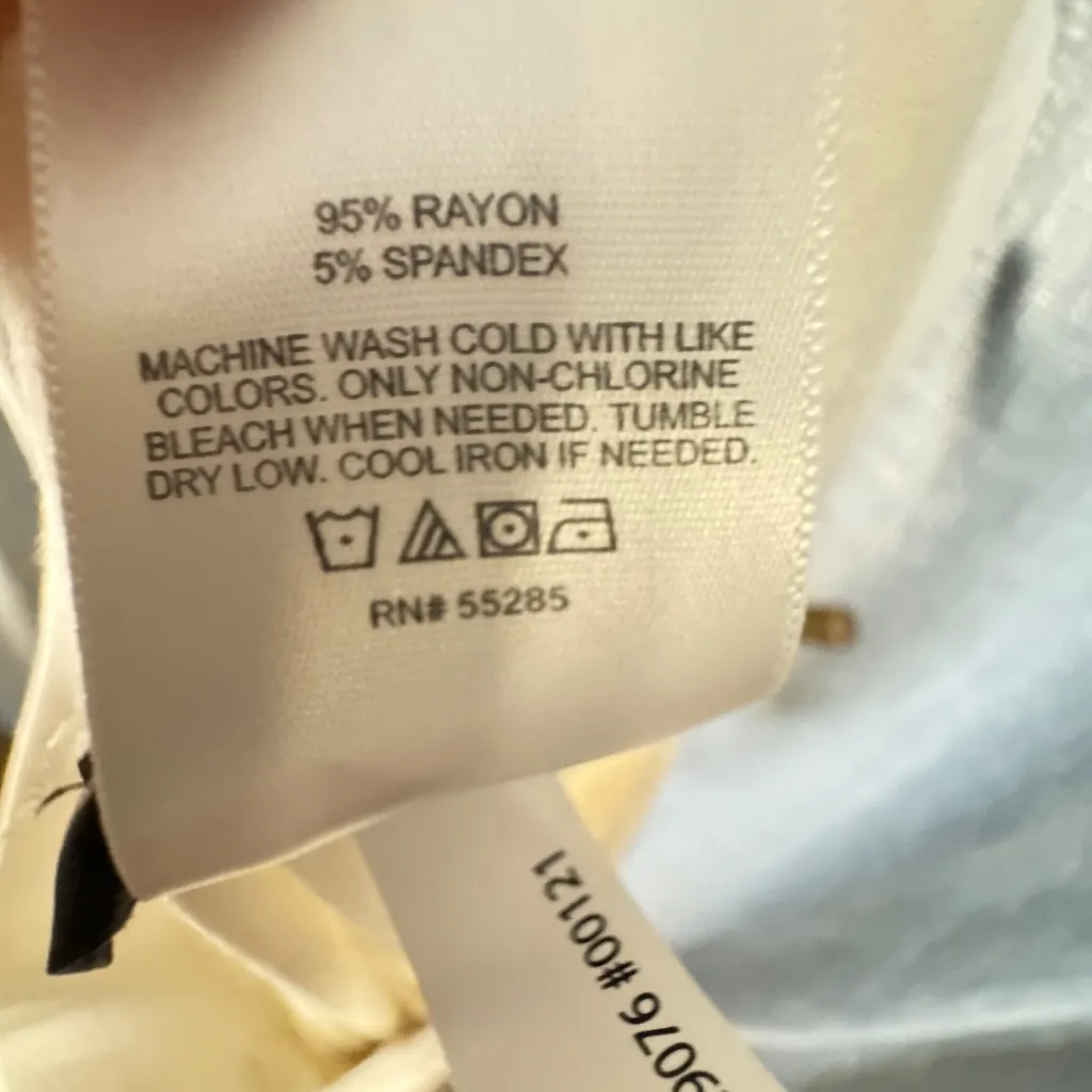 Express Cream Wide-Leg Elastic Waist Lounge Pants Size Large w/Pockets! EUC - Image 4