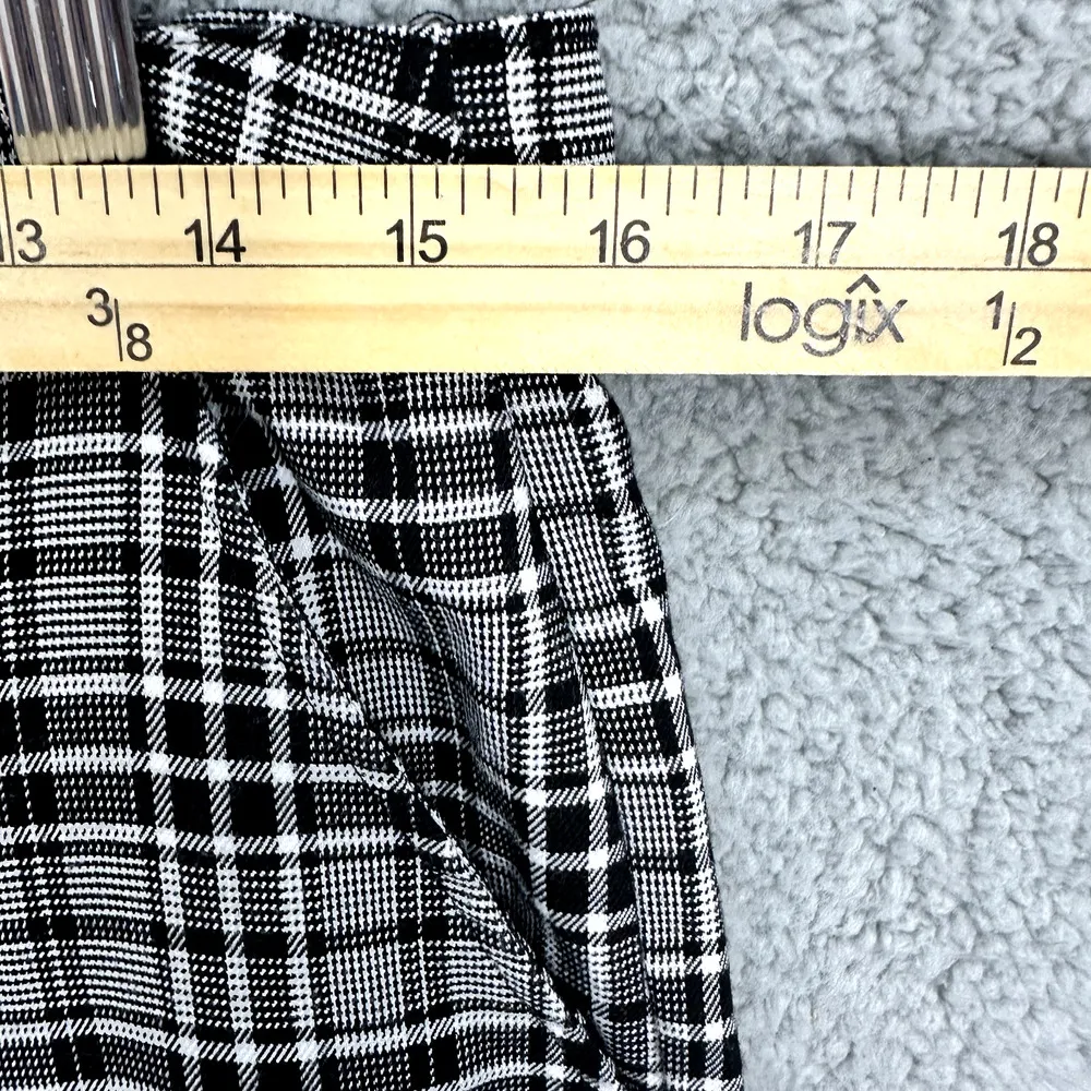 Hot Top Pants Womens XL Black Plaid Tapered Leg Elastic Waist Punk Preppy Goth‎ - Image 4