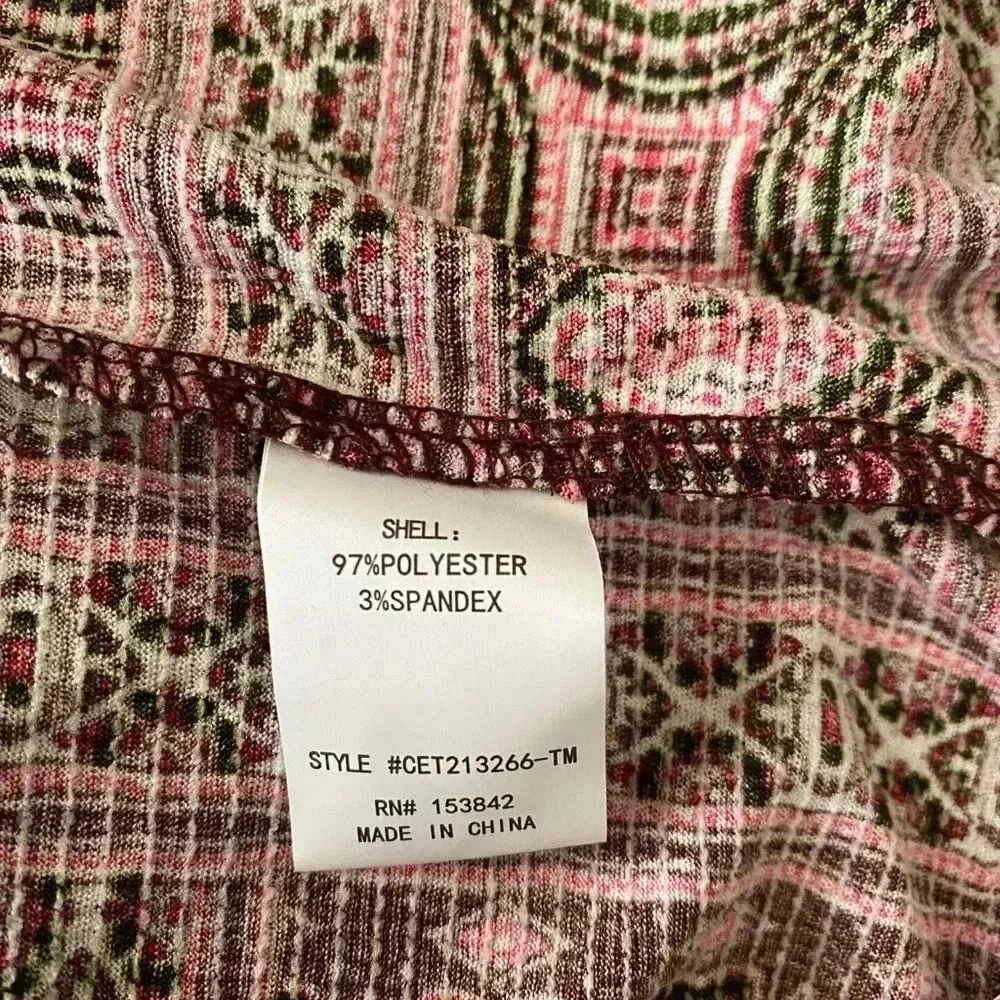 🆕 Boho Multi-prints Flowy Babydoll Top L🆕 - Image 9