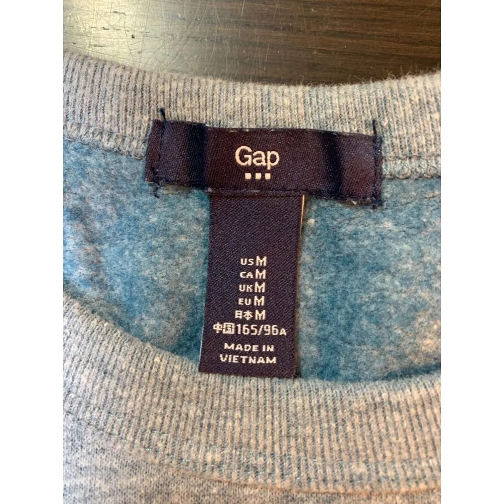 Gap San Francisco CA Sweatshirt‎ Women's Medium Blue Pullover Spellout Compass - Image 5