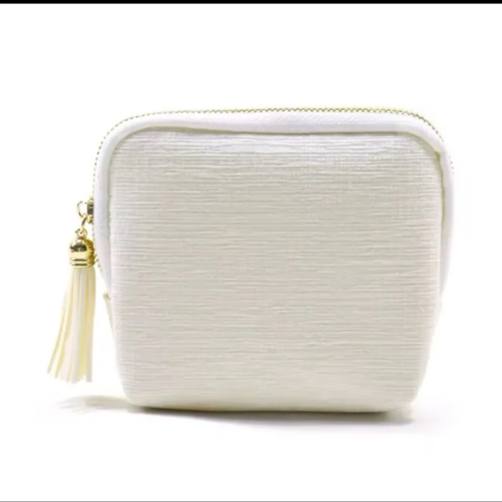 White Travel Jewelry Case, Velvet, 5 Separate Compartments ~NEW~ - Image 2