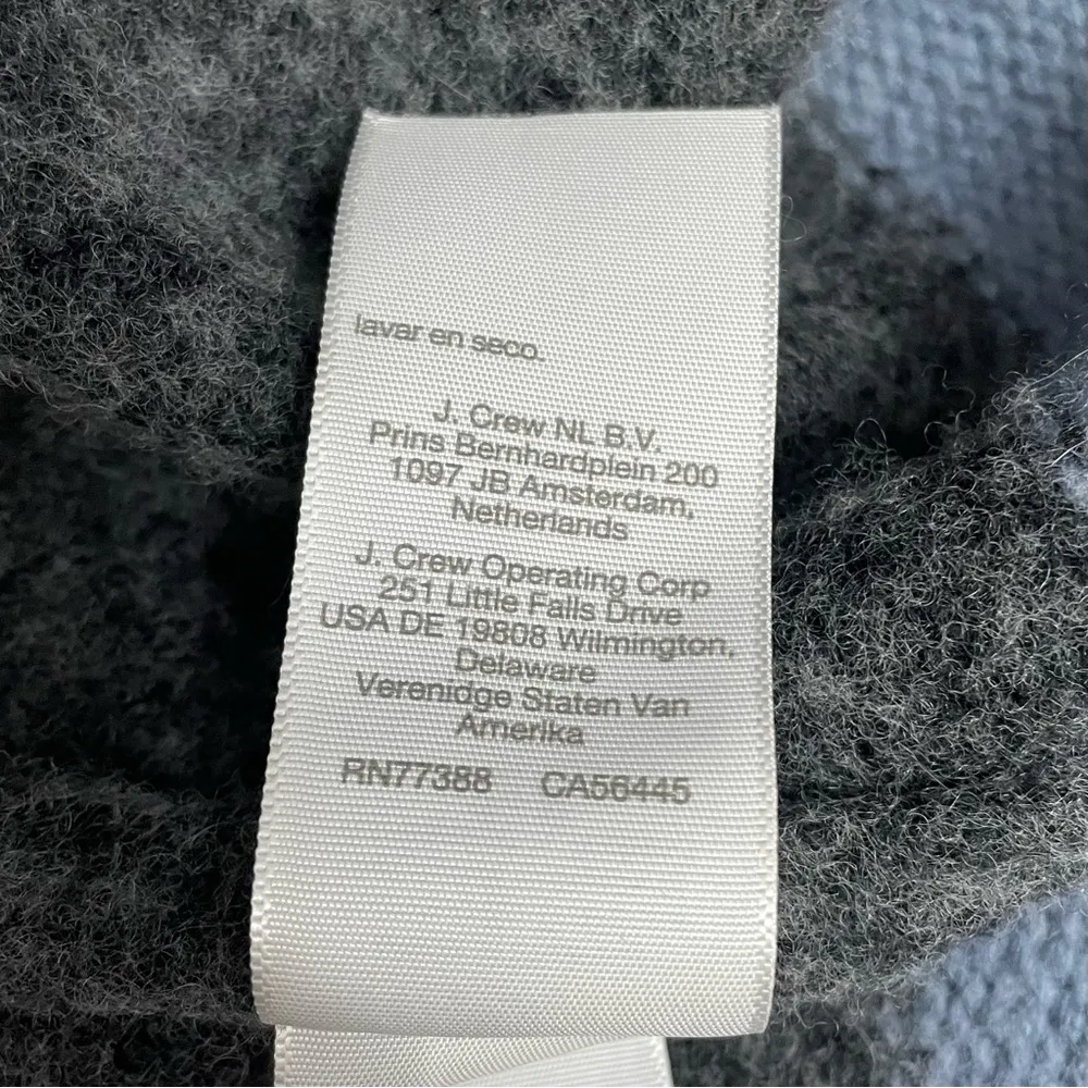 Madewell Rugby Stripe Polo Sweater Charcoal Gray & Blue Stripe Pullover Size XS - Image 8