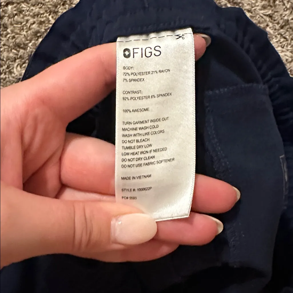 Figs Regina Scrub Joggers Navy Blue XS Petite - Image 5
