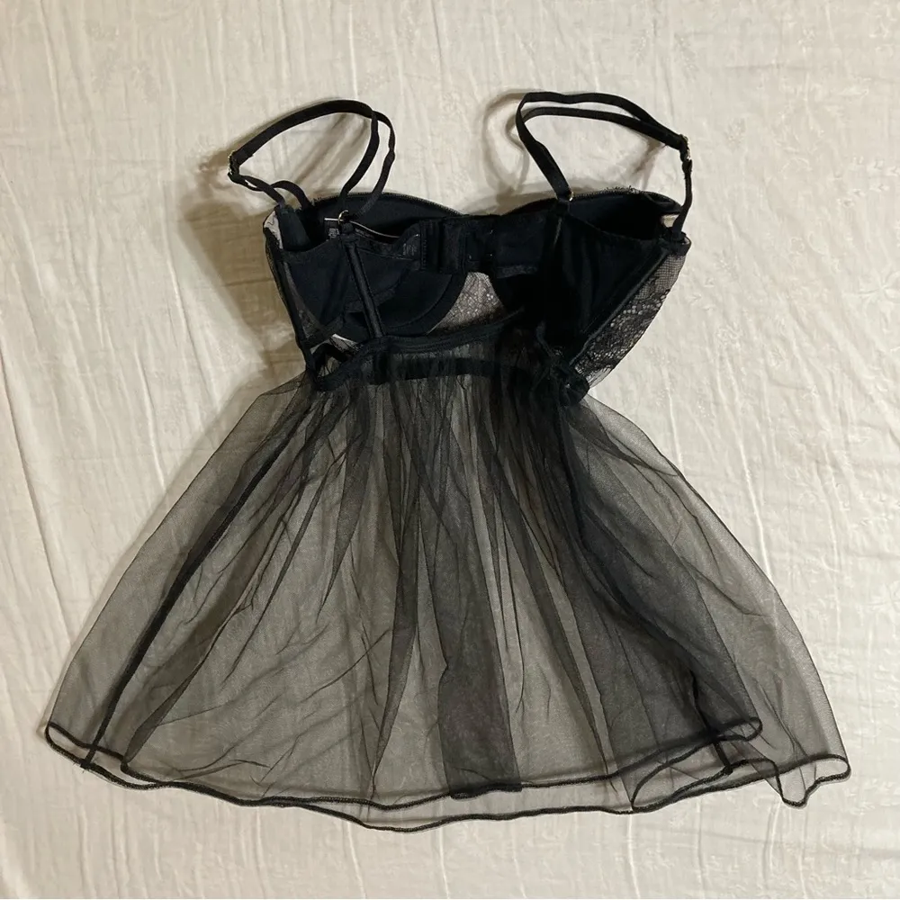 VICTORIA’S Secret Chantilly Lace Babydoll Lingerie Top - Image 3