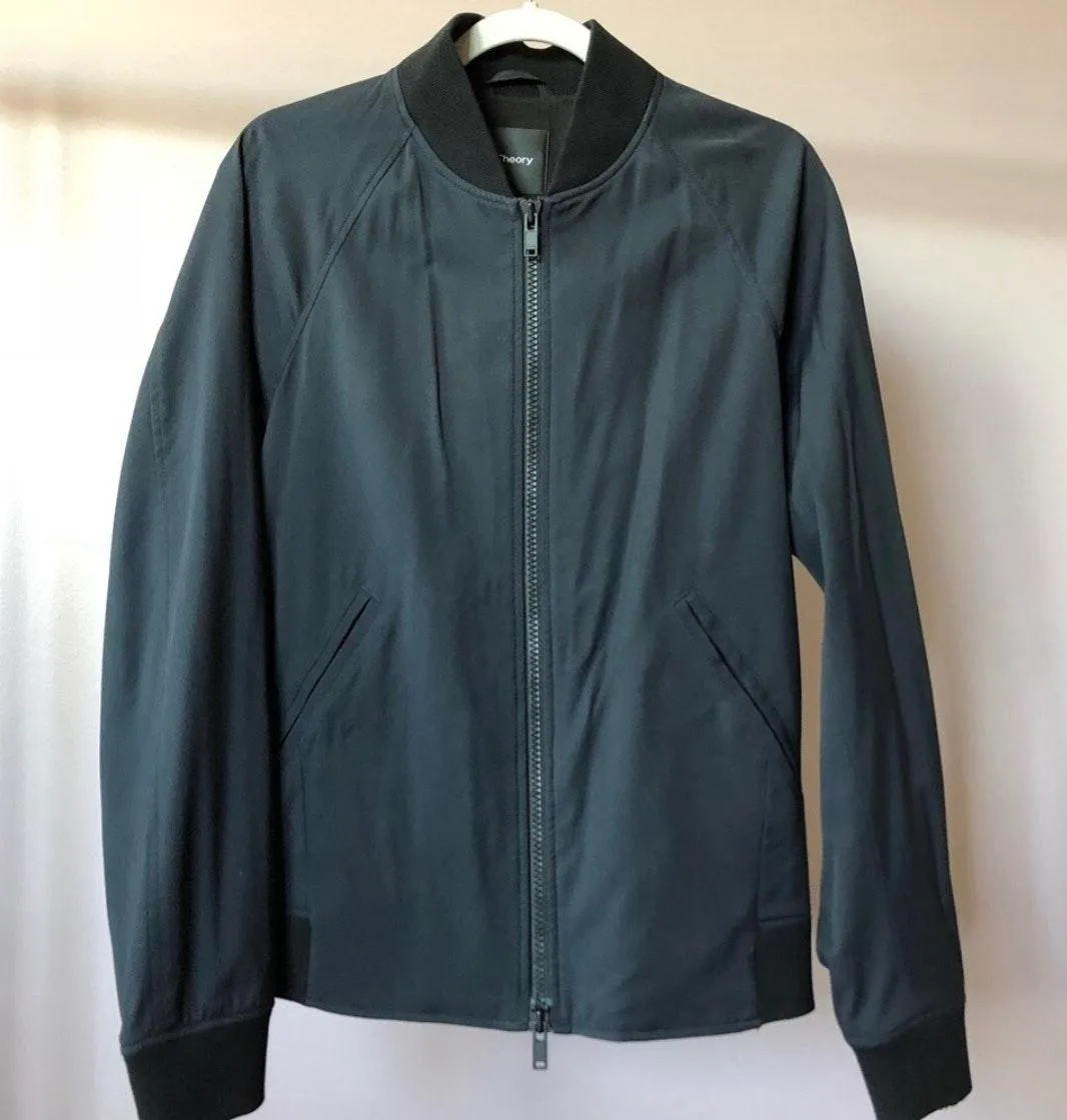 MENS navy Bomber Jacket - slim fit - Image 3