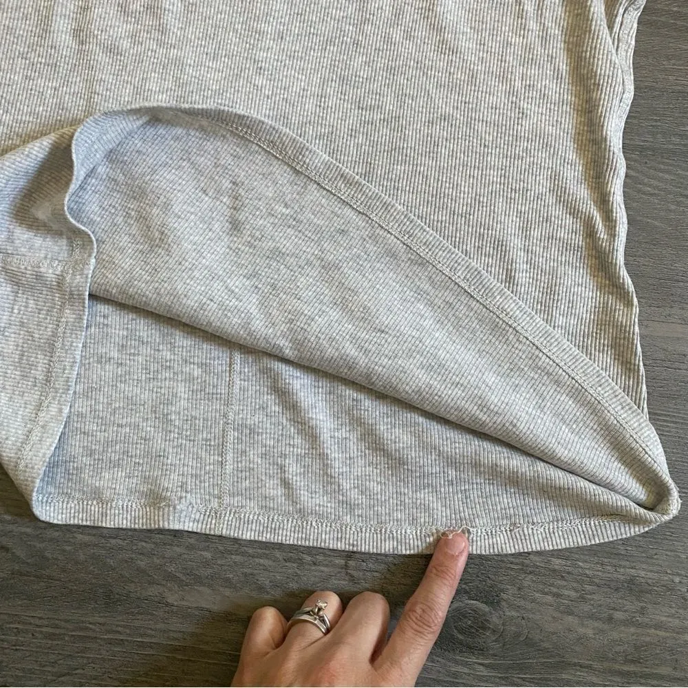 Universal Thread Ribbed Tank Top Small Marled Grey Cotton Stretch - Image 9