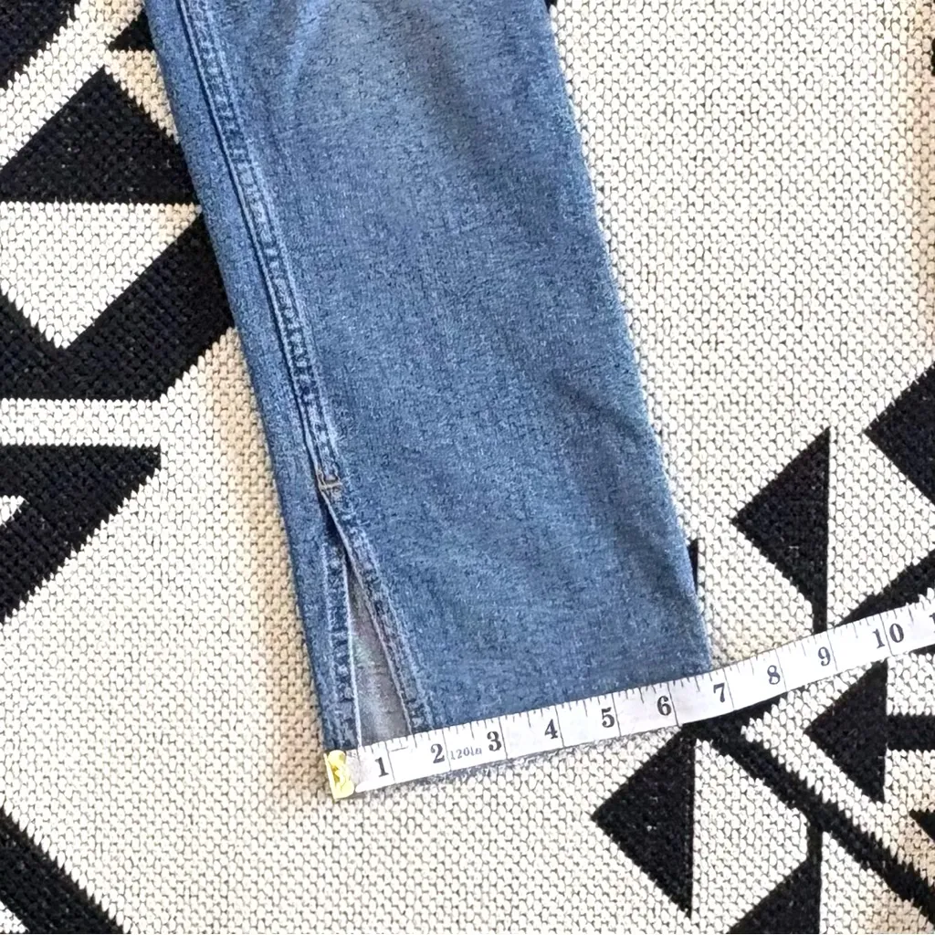 A&F The Skinny High Rise Split Hem Curve Love Medium Wash Jeans Size 27 Short - Image 8