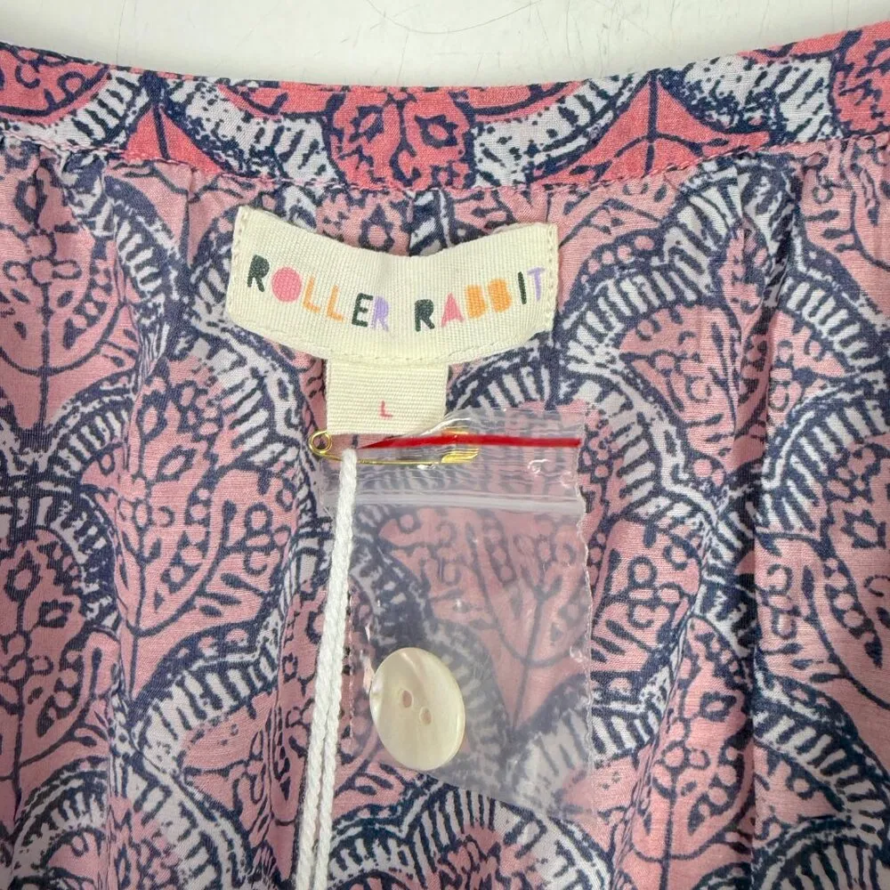 NWT Roller Rabbit Jemina Haisley Lounge Dress Rose Size Large L NEW - Image 5