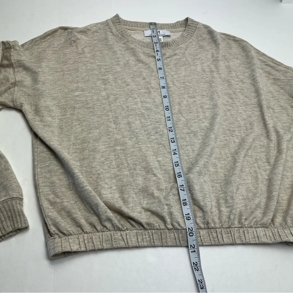 Magaschoni Sweater Womens Size XS Oatmeal Tan Cream Top Knit‎ Crewneck Pullover - Image 6