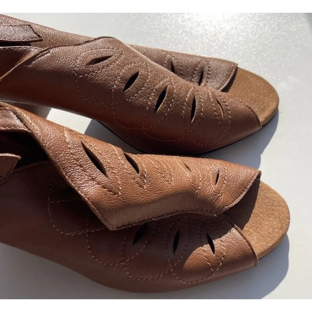 Vintage Bellini Women's ULLIN Women’s Heels Shoes Size 10 Brown Leather Western - Image 8