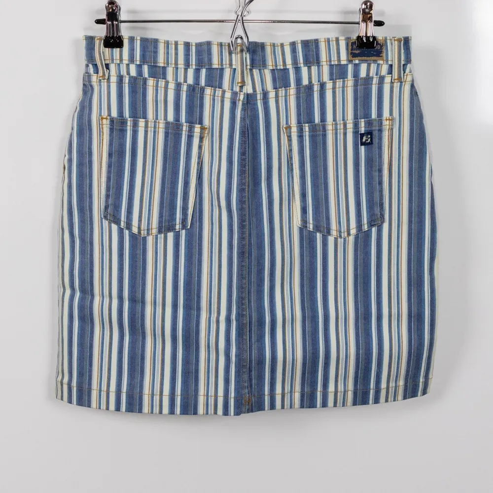 Hollywood Jeans Striped Jean Skirt Size 10 - Image 2