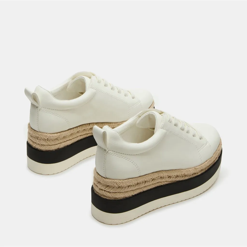 Steve Madden Strecker White Leathet platform sneaker size 9 - Image 4