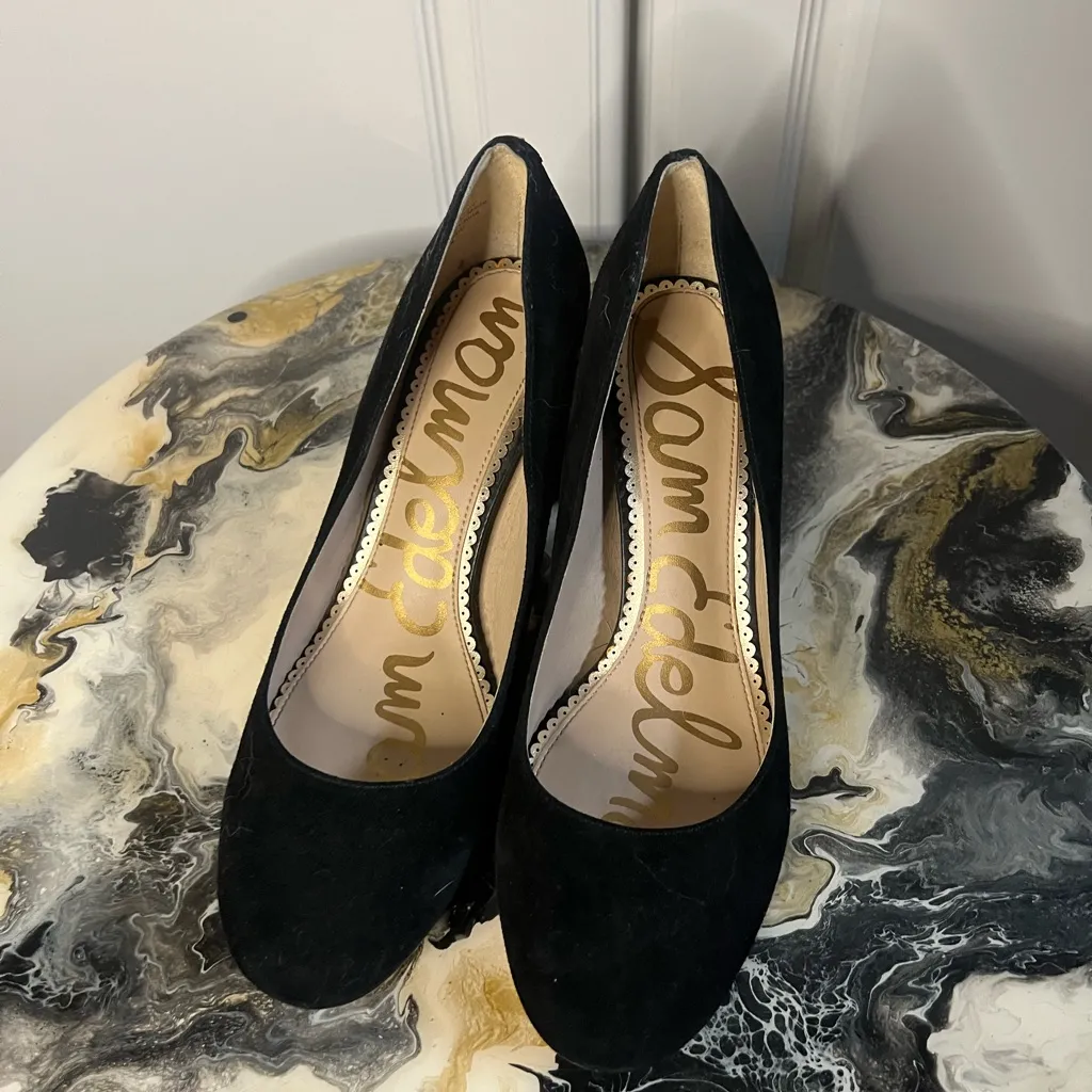 Sam Edelman Junie Black Suede Low Pump - Image 2