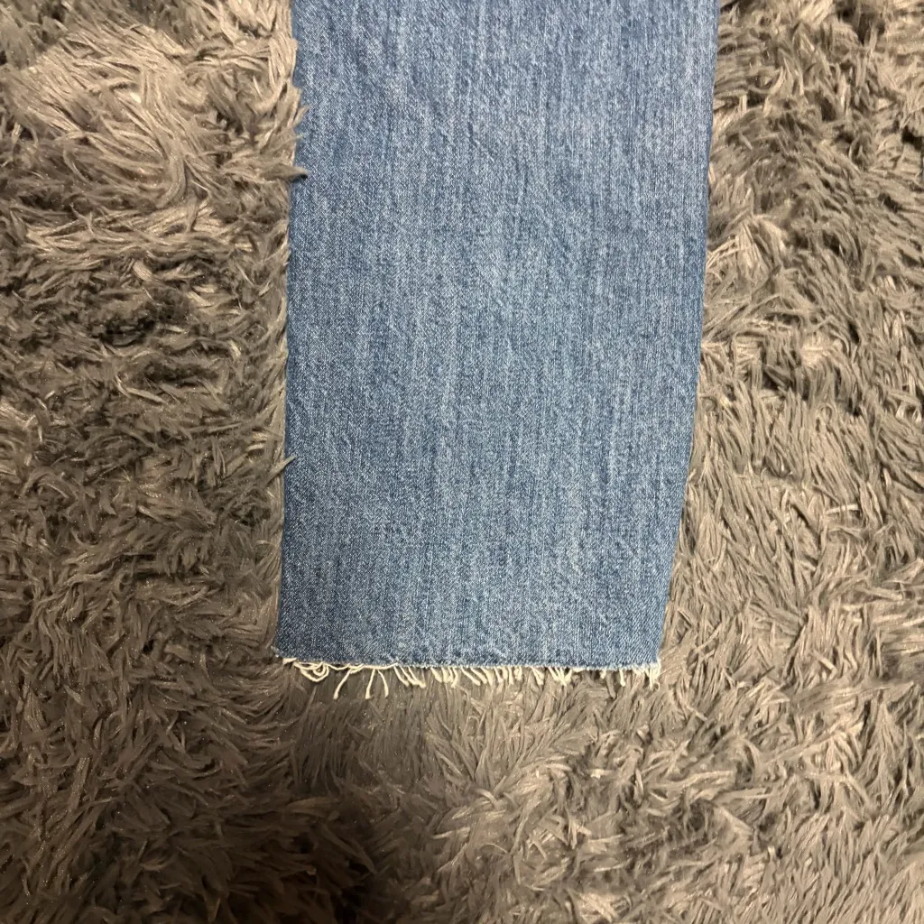 Mango denim Havana straight trendy cropped high waisted blue jeans size 28 NWT - Image 11