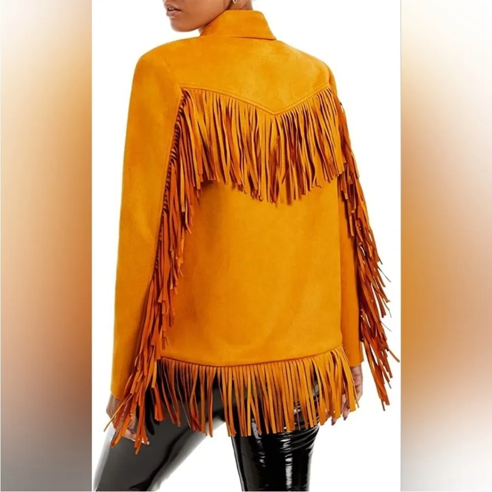 NWT! Danielle Bernstein Faux-Suede Fringe Jacket - Image 3