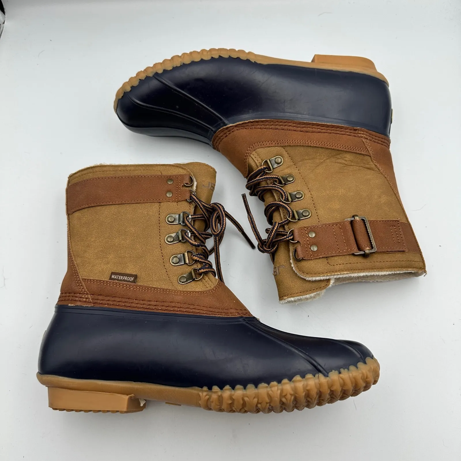 JBU Windsor Waterproof Duck Boots Womens 10M Winter Faux Fur Lined Lace Up‎ - Image 9