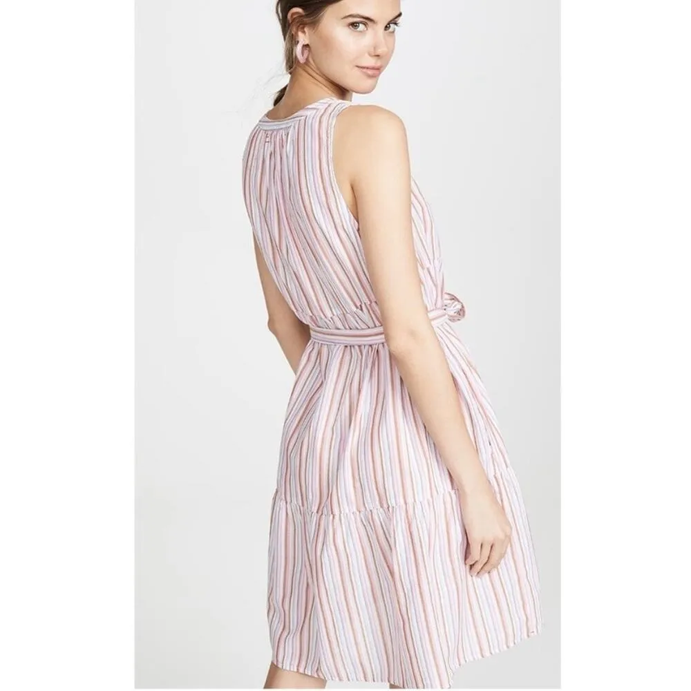 Xirena White&Pink Stripe Cotton Eloise Mini Dress Sz.XS White - Image 6