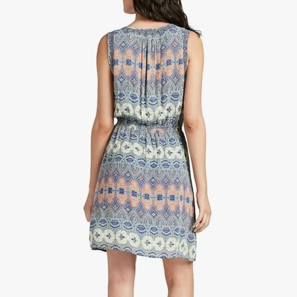 Lucky Brand Stained Glass Sleeveless Drawstring Waist Dress Small - Image 79