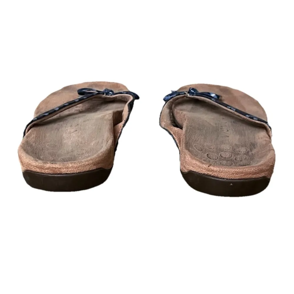 Vionic Women’s Flip Flops Size 9 Blue Geometric – Orthotic Beach Thong Sandal - Image 5