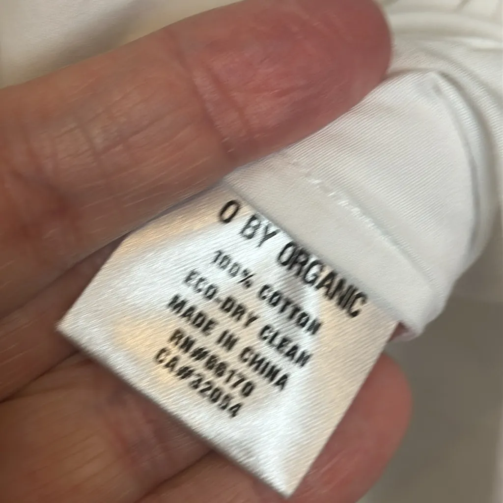 Anthropologie O by Organic white cotton embroidered shirt dress Size small‎ - Image 5