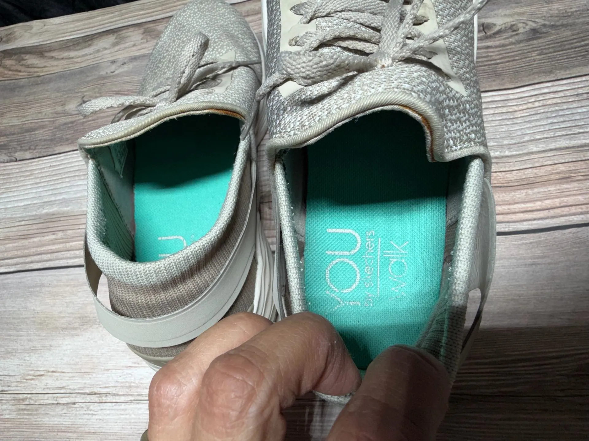 Skechers You Inspire Womens Size 6.5 Shoes Beige Slip On Comfort Walking Sneaker - Image 5