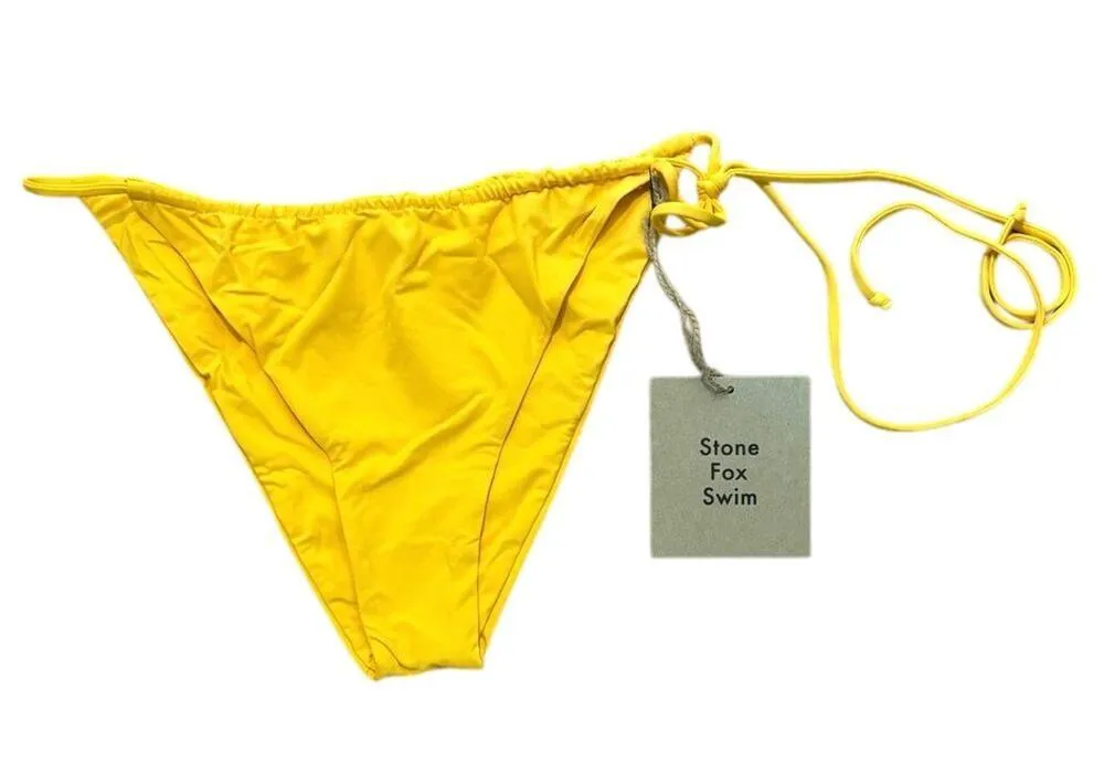 NWT Stone Fox Swim Honeycomb River Bikini Bottom In HoneyComb Size XL - Image 2