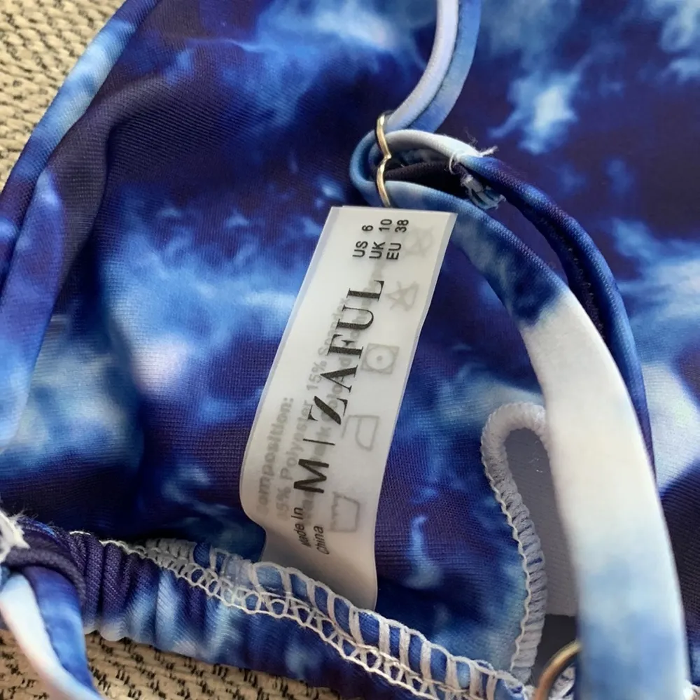 Zaful blue tie dye bikini top - Image 5
