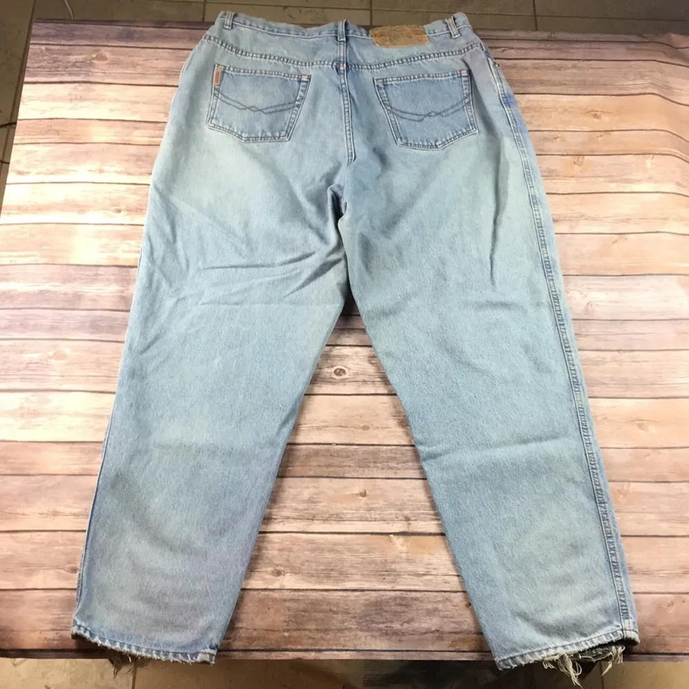 VINTAGE PS GITANO LIGHT WASH LOOSE FIT BAGGY OVERSIZED TAPERED JEANS Blue Size 34 - Image 5