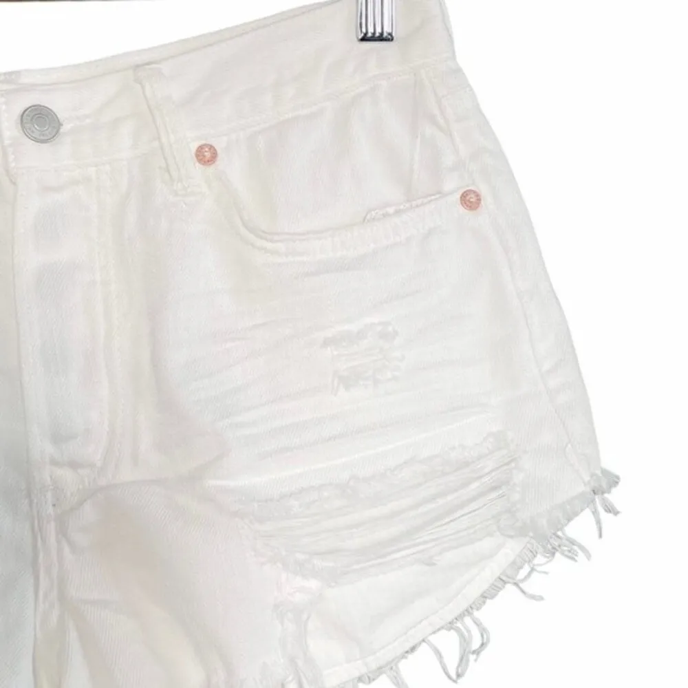 NWT Free People Loving Good Vibrations White Distressed Jean Shorts Size 27 NEW - Image 5