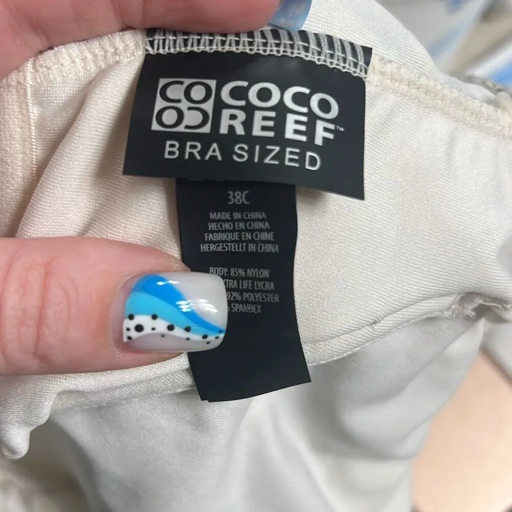 ✨Coco Reef Aura Ruffle Bra Sized Underwire Tankini Sz 38C Top✨ - Image 7