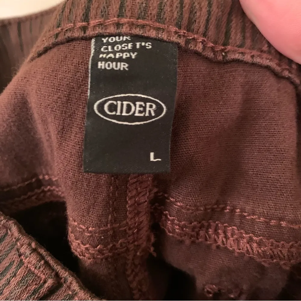 Cider Brown and Black Striped Pants Size Medium to Large NWT - Image 9