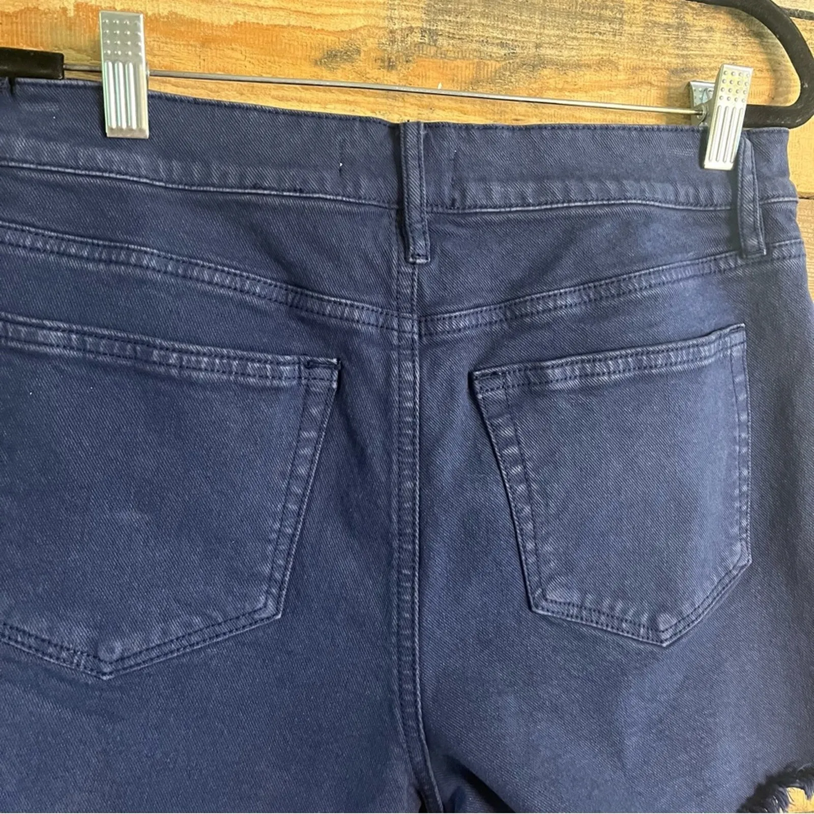 Loft  Navy The Cutoff Shorts Size‎ 6 - Image 6