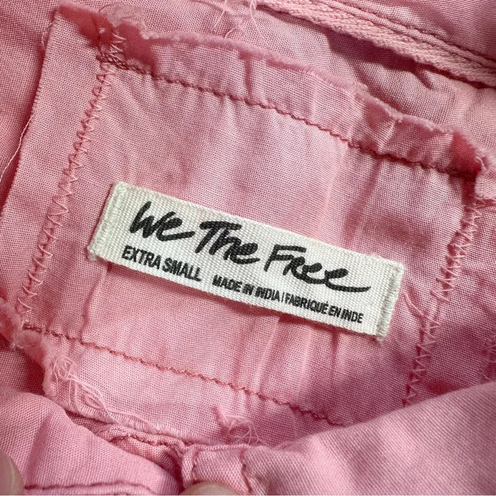 Free People We The Free Happy Hour Poplin Top Oversized Longsleeve Pink XS - Image 13