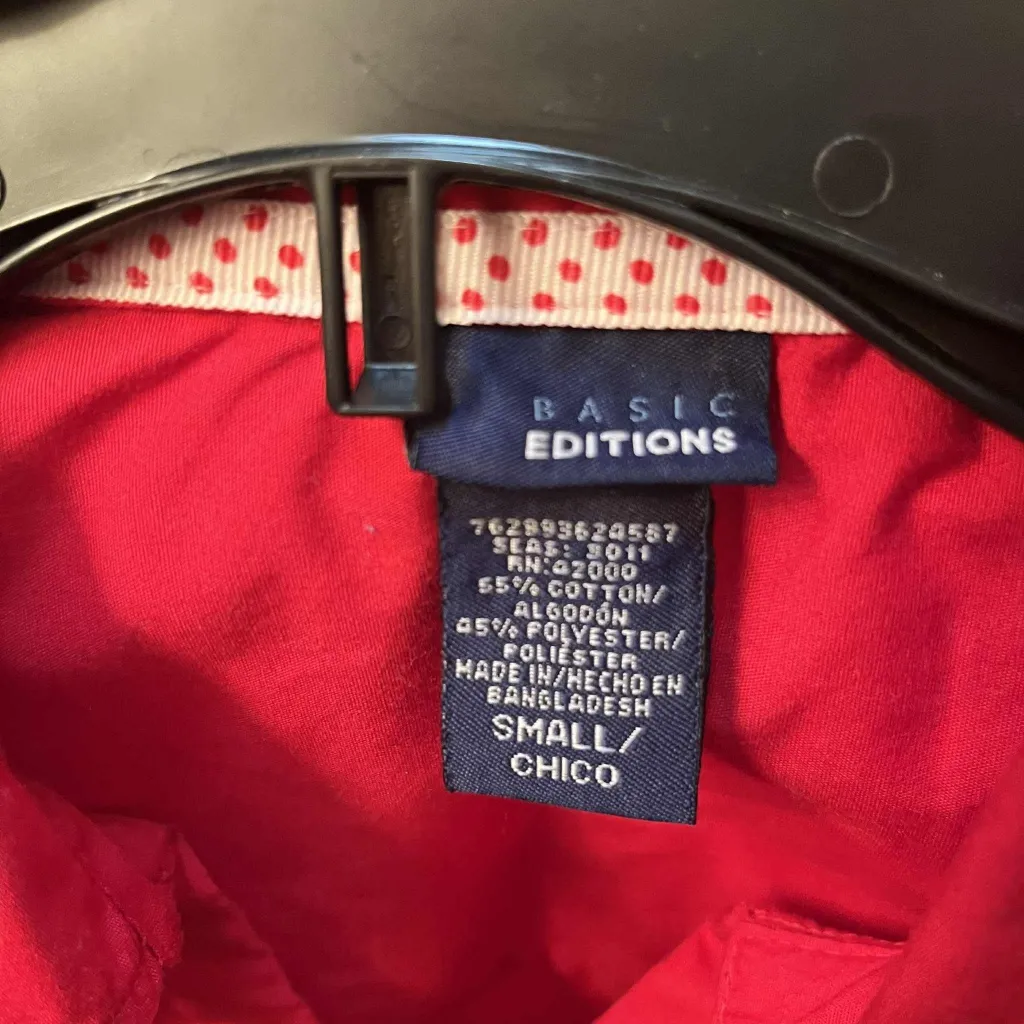 Basic Edition Y2K Red Small Women's Cut Button Up - Image 2