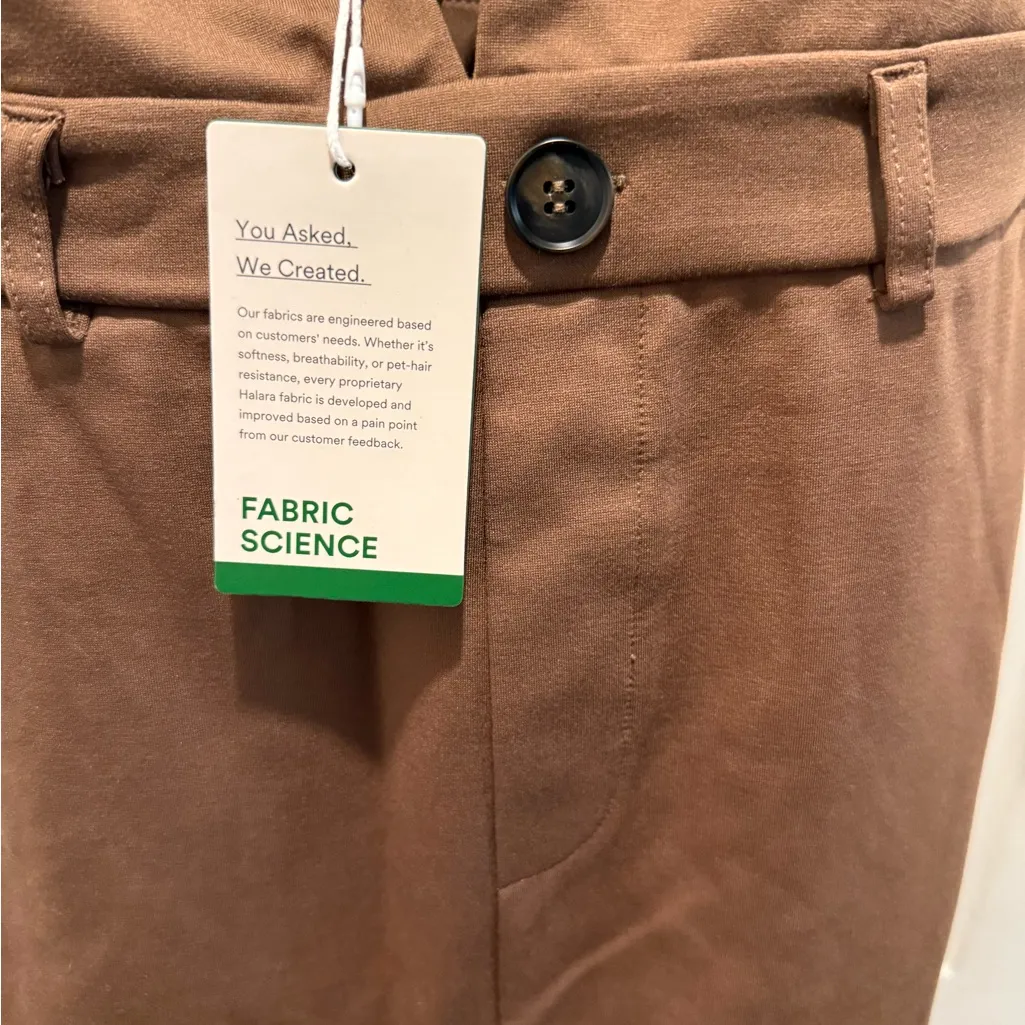 NWT HALARA Brown Sleeveless V-Neck Dress. Jumper style. Size M. 4 way stretch - Image 6