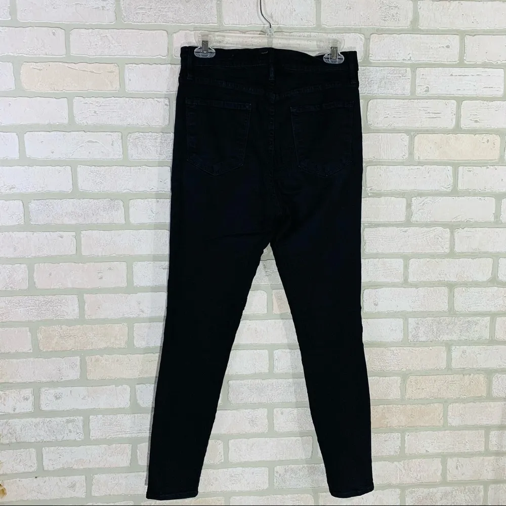 Frame Ali High Rise Cigarette Skinny Jeans in Noir Black Size 25 - Image 8