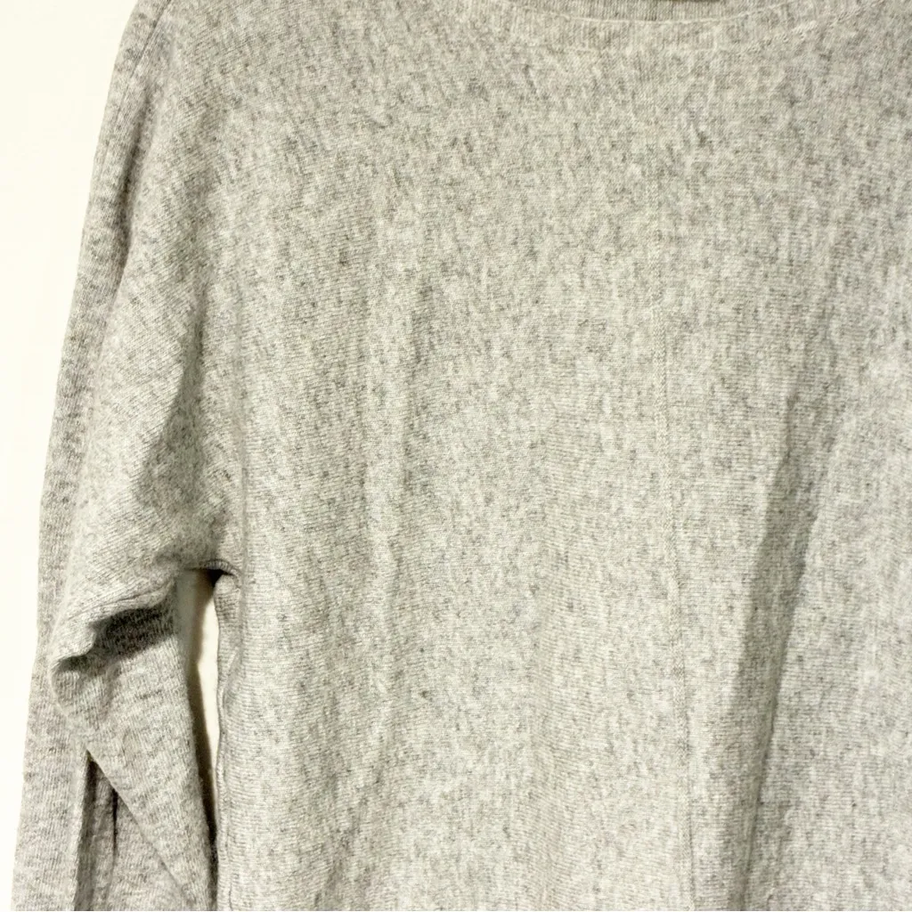 Bianco & Blu Made in Italy Grey Wool Cashmere Silk Crewneck Sweater Top Large Gray - Image 2