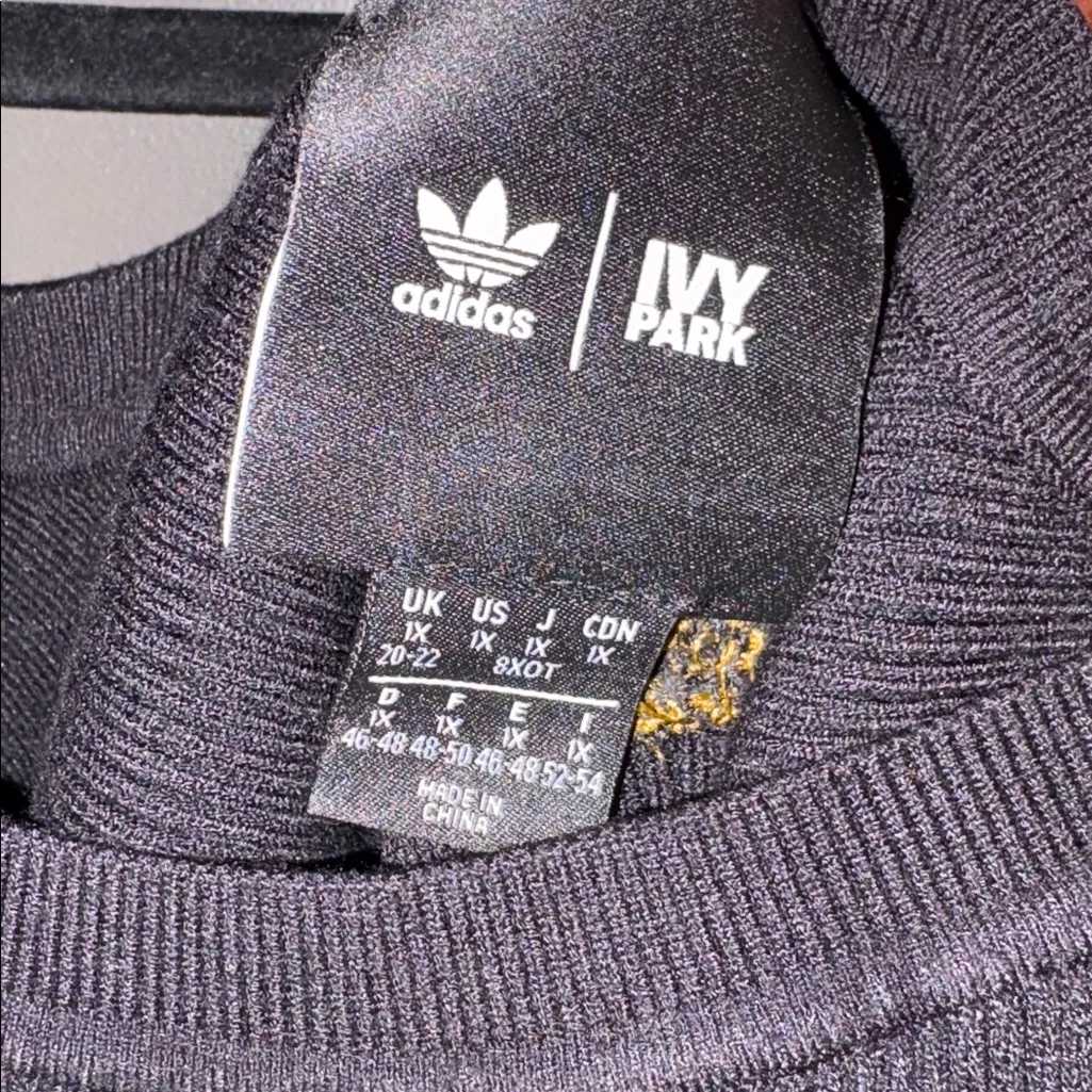 IVY PARK EMBROIDERED RIBBED STRETCH-JERSEY BODYSUIT IN BLACK & GOLD - Image 2