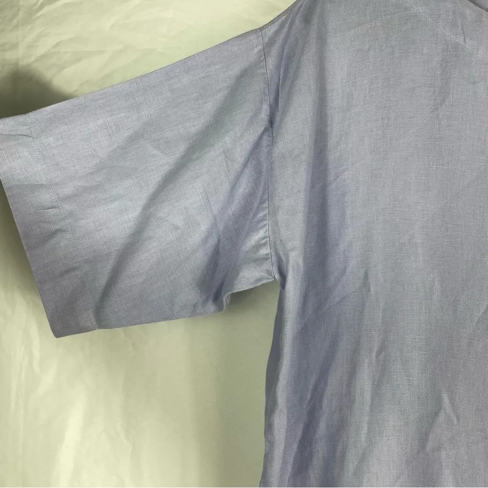 Pure Jill Linen Boatneck Top 3/4 Sleeve Lavender Blue Lilac Size XS - Image 3