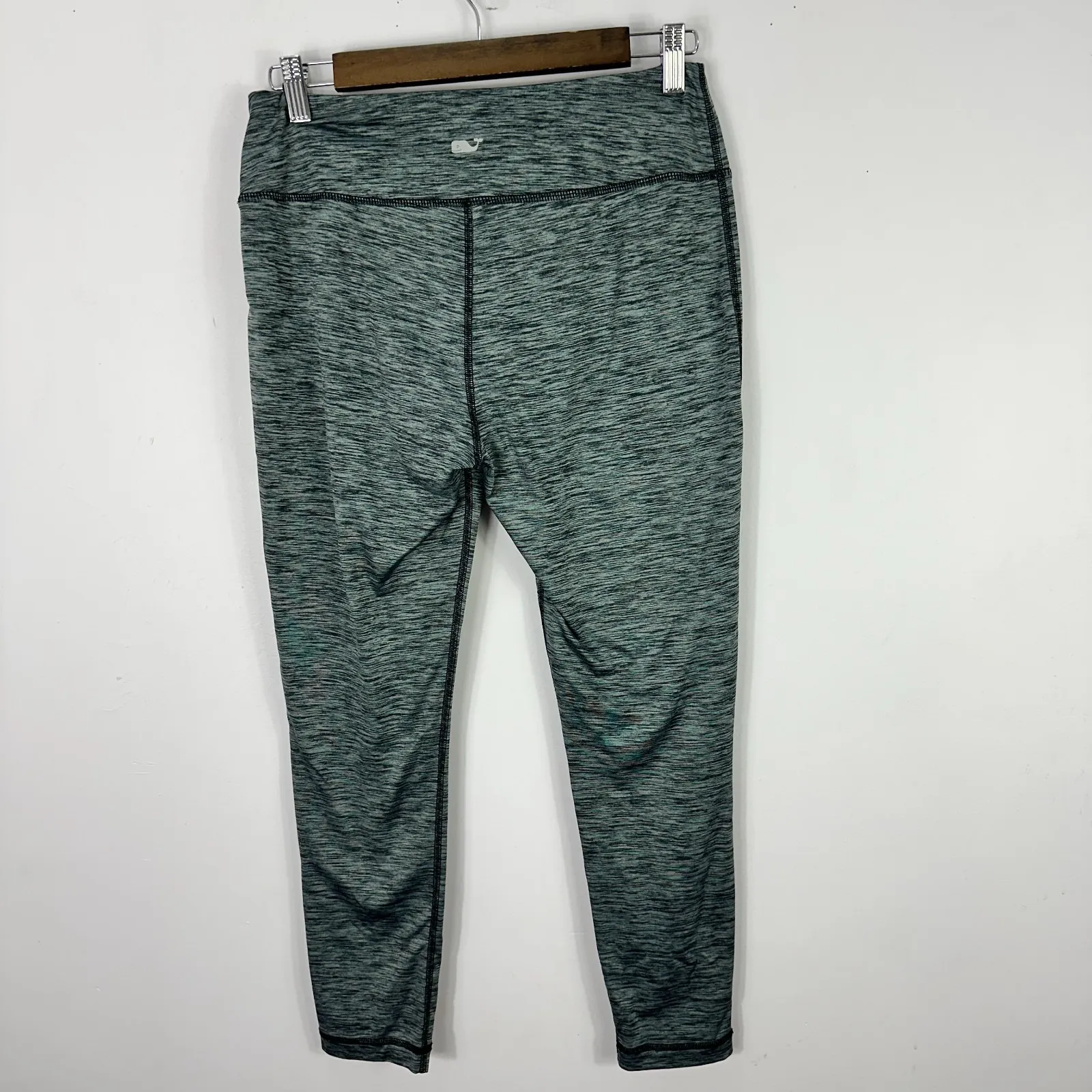 Vineyard Vines Cropped Leggings M Gray Heather Performance Athletic Yoga Gym - Image 4