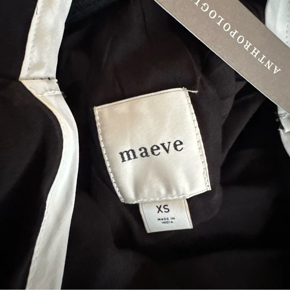 Anthropologie Maeve Flutter Sleeve Bow Babydoll Mini Dress Size XS - Image 9