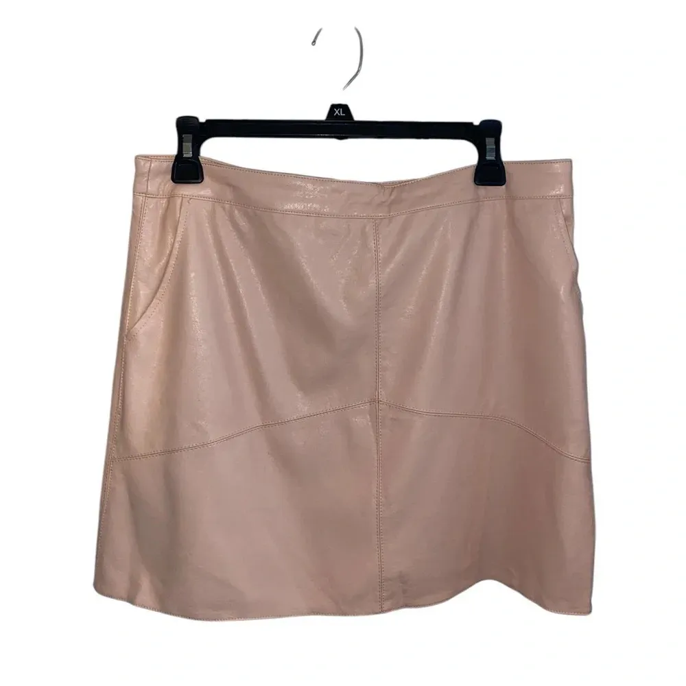Lulus Harley blush pink vegan leather mini skirt - Image 4