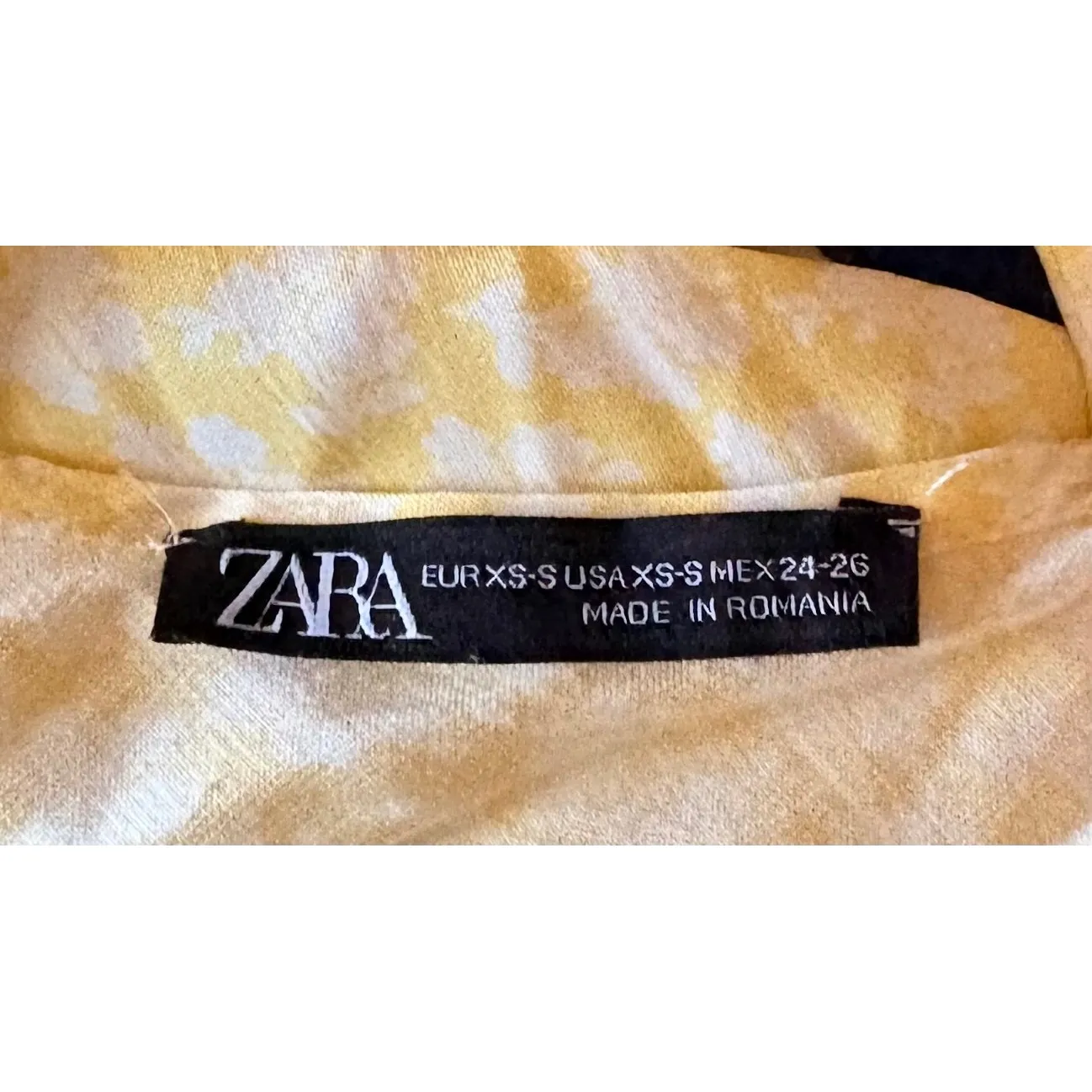 ZARA Yellow Floral Maxi Dress Spaghetti Strap Tie Back Sundress Women XS/S - Image 4