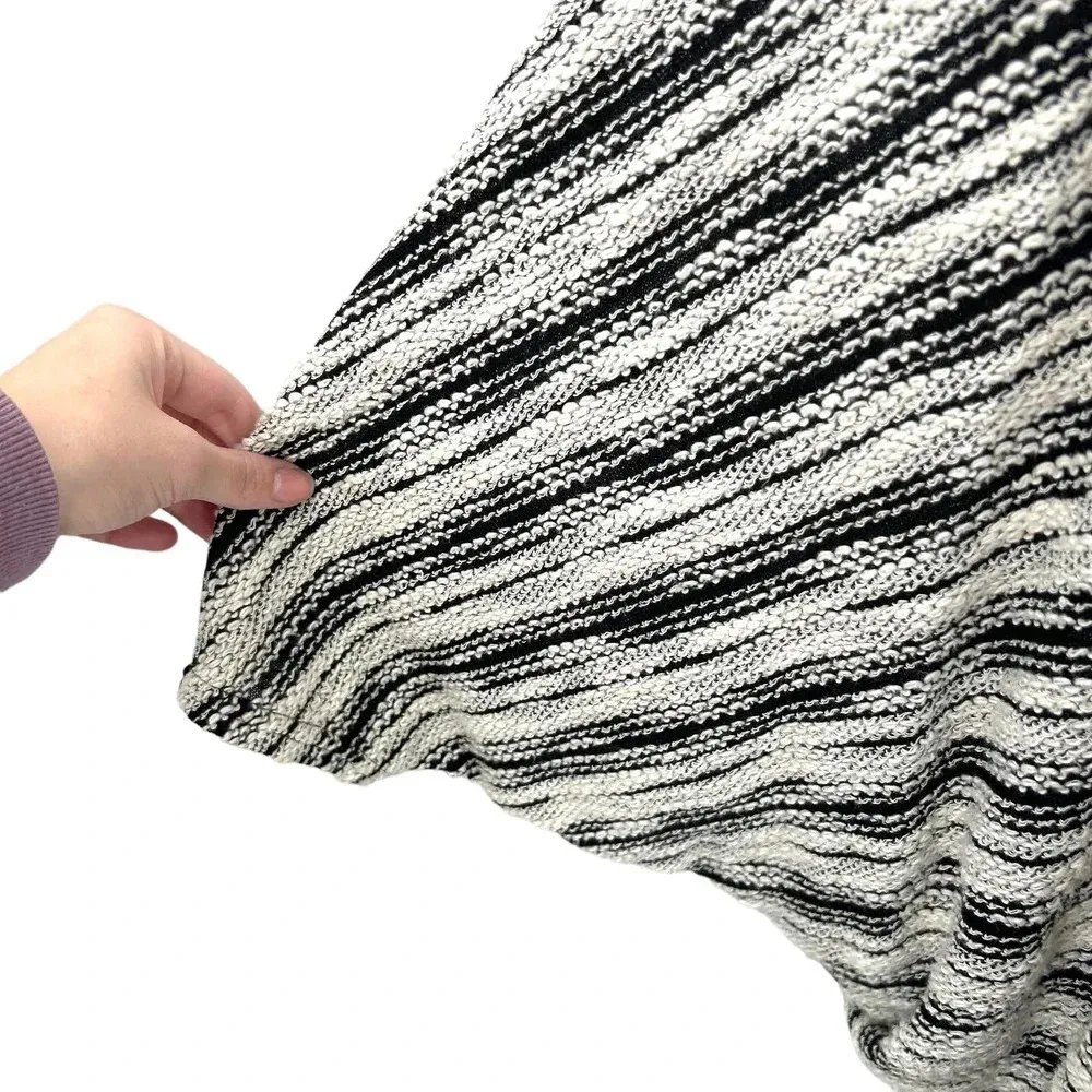 Michael Lauren Easton Slub Draped Cardigan Sweater Shrug Gray Black One‎ Size - Image 6