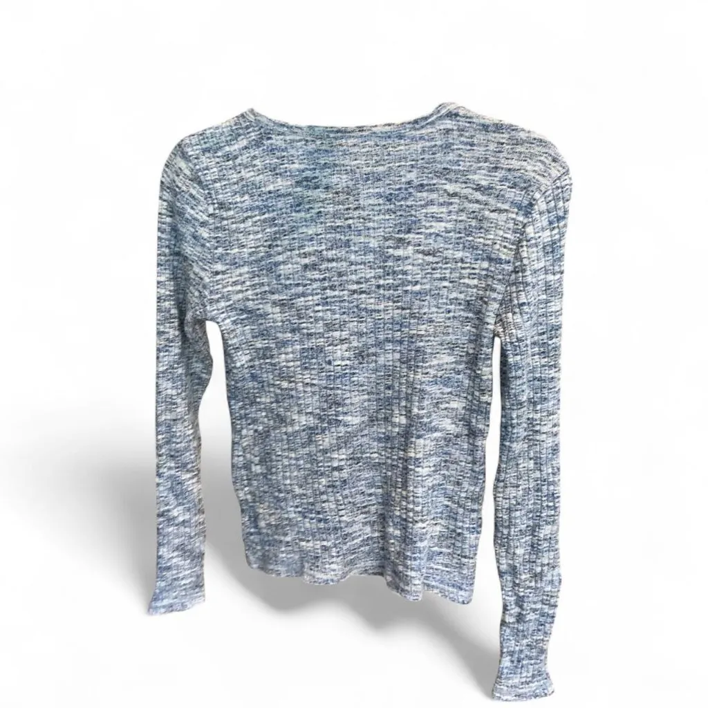 Blue Old Navy plush ribbed long sleeve shirt size Medium - Image 4